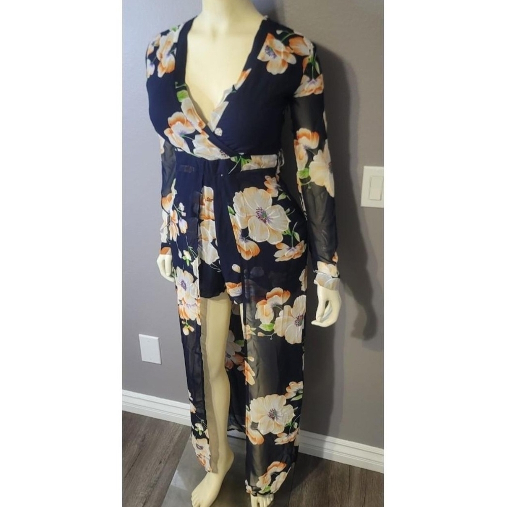 Floral Navy Jumpsuit
